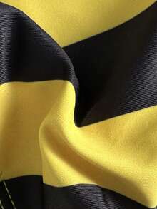 Bộ bikini 2 mảnh kẻ sọc thanh lịch không lưng kèm phụ kiện mặt dây chuyền đính hạt, bộ bikini đi biển. - Nhiều màu - Xem 6