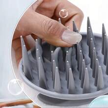 Bàn chải massage gội đầu bằng silicon, bàn chải làm sạch da đầu, dụng cụ gãi ngứa tóc. - Nhiều màu - Xem 6
