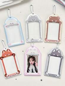 1 chiếc bao đựng thẻ PVC hình động vật lượn sóng 3 inch, bao đựng thẻ hình ngôi sao đuổi theo, bao đựng thẻ nhỏ, bao đựng thẻ ngẫu nhiên, bao đựng thẻ bảo vệ. - Nhiều màu - Xem 3