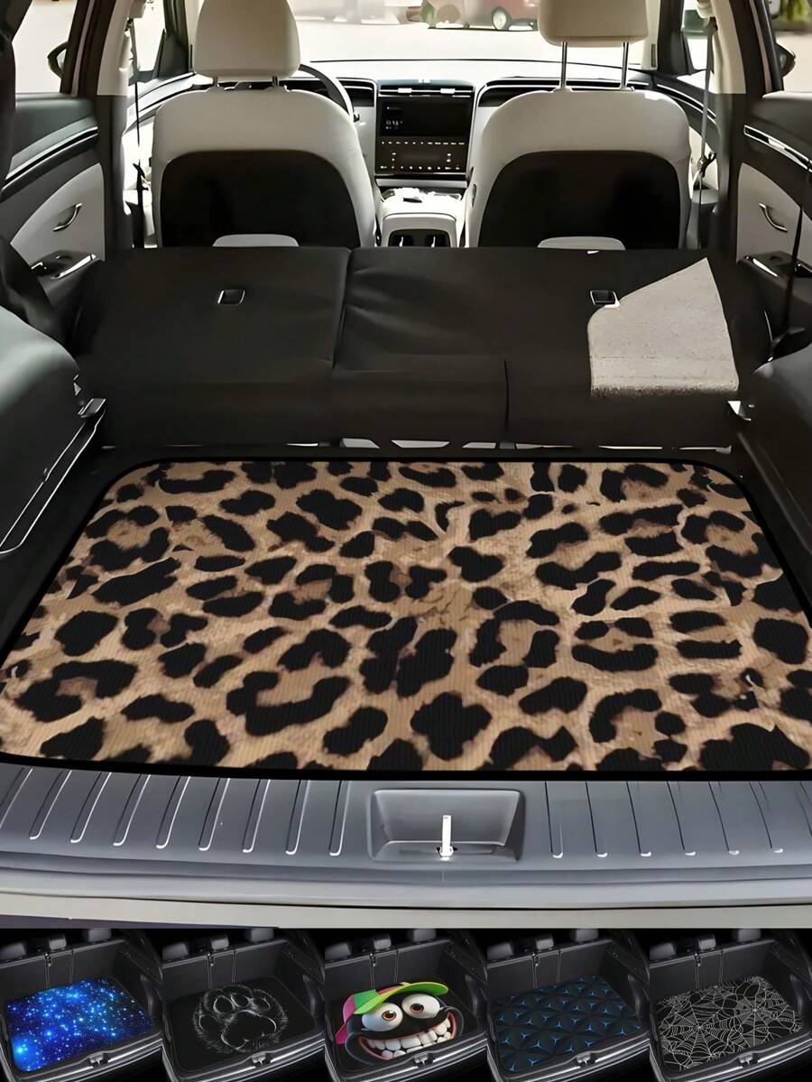 1 件加厚豹纹汽车后备箱垫，防水防尘，易于清洁，适用于 SUV、轿车、卡车，有效保护后备箱。 - 100cm*75cm - 查看 1