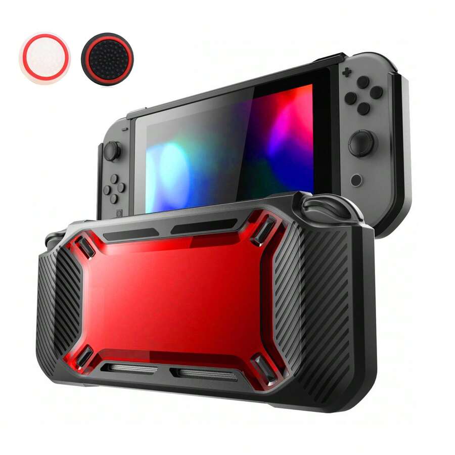 1 Bộ: 1 ốp bảo vệ TPU cho máy chơi game Switch + 2 nắp silicon cho cần điều khiển, chống rơi, chống trượt, chống bụi, chống trầy xước, bảo vệ toàn diện, nâng cao trải nghiệm chơi game. - Xem 1