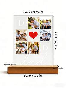 Đồ trang trí bằng acrylic theo yêu cầu / Ảnh cá nhân hóa kèm tên / Quà tặng Ngày của Mẹ / Quà tặng Ngày của Cha / Đồ trang trí Ngày của Cha - Nhiều màu - Xem 6