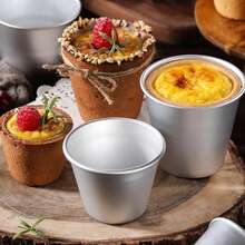 Bộ 1/5 khuôn, cốc pudding hợp kim nhôm chống dính, khuôn đa năng làm bánh muffin, bánh ngọt và bánh tart, bộ dụng cụ làm bánh cho cửa hàng tráng miệng, dụng cụ làm bánh thiết yếu cho nhà bếp gia đình, thích hợp cho Halloween, Giáng sinh, sinh nhật và nhiều dịp khác. - Nhiều màu - Xem 4