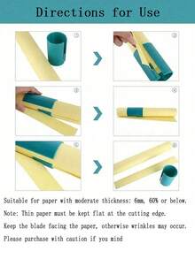 1件套裁纸刀套装，节日派对裁纸工具，裁纸滑块工具套装，情人节礼物包装用品，适用于制作生日礼物包装卷、万圣节、圣诞节、生日派对包装纸裁纸刀 - 彩色 - 查看 8