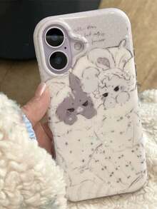 Ốp điện thoại màu pastel u ám dễ thương, tương thích với iPhone 16 Pro Max, dòng 17, 15 Pro Max, 14, ốp bảo vệ mềm mại, chống sốc, thiết kế sáng tạo dành cho nữ. - trắng - Xem 2