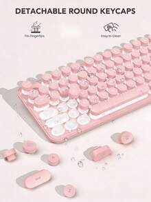 Aesthetic Pink LED Backlit Keyboard Mouse Combo, Ergonomic Tilt Angle, Kawaii Computer Peripherals ,Plug And Play For Home Office Gaming - 查看 4