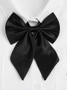 1条女士酒红色深绿色领带，JK风格，适合日常派对衬衫搭配 - 彩色 - 查看 6