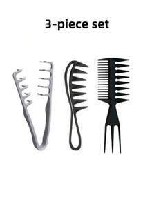 1/2/4/10Pcs Brand New All-In-One Volumizing Wide-Tooth Hair Comb - Fluffy Texture, Suitable For Men, ABS Plastic Material, Textured Grip Handle, Suitable For All Hair Types, Perfect For Home, Back To School, Travel And Vacation Essentials - Multicolor - View 14