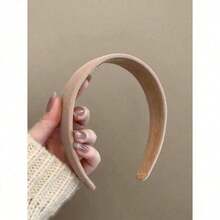 4pcs/1pc Vintage Soft Sponge Headband, Solid White And Brown Color, Elegant High-End Fashion Hair Accessories, Suitable For Daily Wear, Washing Face, Showering, Matching Outfits, For Women, Hair Band, Hair Hoop, Autumn ,Hairband For Women - 黑色 1 件 - 查看 2