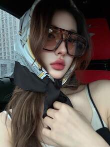 1副时尚复古高端棕色渐变双梁眼镜 - 彩色 - 查看 5