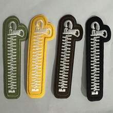 Miếng vá in chuyển nhiệt họa tiết khóa kéo, miếng vá thêu, thích hợp cho việc may vá DIY. - Phiên bản ủi - Xem 5