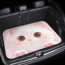 可爱猫咪图案超厚汽车后备箱垫，防水防尘易清洁，适用于SUV、轿车和卡车，有效保护后备箱。 - 100cm*75cm - 查看 2