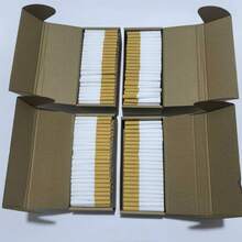 400/800张标准8毫米空白卷烟纸，带过滤嘴，创意迷你纸质烟管，DIY吸烟配件，包含过滤棉、空烟嘴，加厚三层纸盒包装 - 查看 10