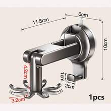 2 móc treo không cần khoan, siêu dính, thích hợp cho nhà bếp gia đình. Chất liệu: Nhựa ABS. - Bạc - Xem 10
