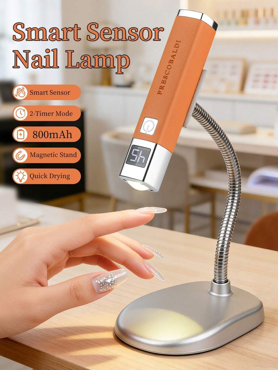 花蝶AI感应美甲光疗灯一体机，UV LED美甲灯，适用于指甲油凝胶，可充电