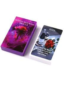 Mysterious Red Rose Girls' Casual Party Board Game Cards, Friends' Gathering Entertainment Cards, Surrealist Tarot Cards, Waite Board Game Cards, Interactive Board Game Cards - Multicolor - View 12