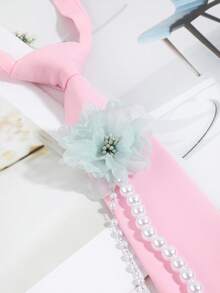 1件装女士时尚花卉仿珍珠链条装饰可爱可调节系带，适合休闲、外出、约会、派对、街拍搭配、节日、旅行等场合。 - 彩色 - 查看 9