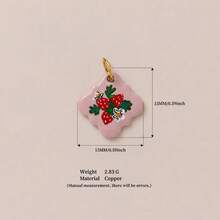 1pc Fruit Series Jewelry Pendant Accessories, Including Orange, Lemon, Strawberry Pattern Elements. Made Of 18K Electroplated Stainless Steel, Suitable For Daily Bag Decoration, Charming Ladies Necklace Pendant, Bracelet Pendant, Phone Strap Pendant, Keychain Pendant - Multicolor - View 15