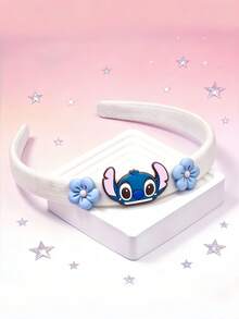 Disney 1件/套柔软布艺发箍，迪士尼风格，史迪奇蓝白+天使粉白双色，可爱卡通人物，高冠设计让脸看起来更小巧，适合洗漱、化妆、派对、送朋友等场合。 - 查看 5