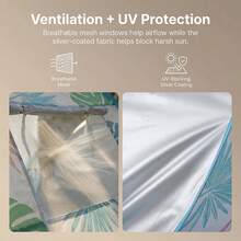 Marine Baby Sun Shelter – UPF 50+ Pop Up Play Tent & Anti-UV Portable Shade, Back To School - Baby Blue - View 7