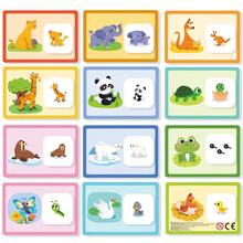 Animal Matching Cards - "Find Mom" Educational Toy, Children's Cognitive Matching Game, Baby Hand-Eye Coordination Early Learning Tool, Parent-Child Interactive Tabletop Game - 彩色 - 查看 14