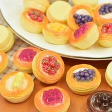 Cute Mini Fruit Tart Resin Model - DIY Handmade Mini Food Decoration Suitable For Dollhouse And Jewelry Making, Suitable For Teenagers As Mini Toys - Multicolor - View 10
