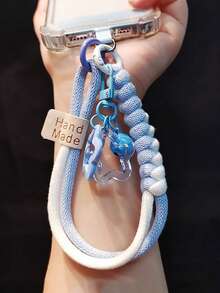 二合一可调节斜挎手机挂绳，结实耐用，简约时尚男女通用相机串珠挂绳，撞色设计，长款和短款可选，带胸垫 - 彩色 - 查看 10