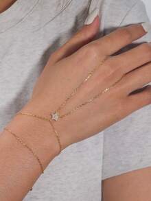 1 chiếc vòng tay mặt dây chuyền hình trái tim và giọt nước đính đá Zirconia siêu nhỏ tối giản, thích hợp đeo hàng ngày và làm quà tặng dịp lễ cho phụ nữ. - Nhiều màu - View 7