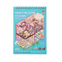 Hình dán phong cảnh sáng tạo dành cho học sinh, hình dán phong cảnh tự làm, hình dán đa phong cảnh thu nhỏ, hình dán trang trí sổ kế hoạch, giúp giảm căng thẳng và giết thời gian, sách hình dán, đồ dễ thương, sách tĩnh lặng - Nhiều màu - Xem 3