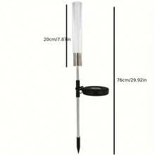 Solar Powered Bubble Cylinder LED Reed Lamp, Wind-Powered, Suitable For Garden, Community, Yard Decor Lighting, Gift - Multicolor - View 5
