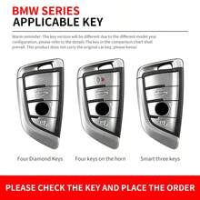 Ốp chìa khóa xe hơi hợp kim kẽm, 3 hoặc 4 nút, dành cho BMW X1, X3, X4, X5, F15, X6, F16, G30 dòng 7, G11, F48, F39, 520, 525, 118i, 218i, 320i, phụ kiện nội thất xe hơi. - Kiểu lưỡi dao - Xem 4