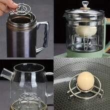 2pcs Stainless Steel Super Mini 2-Inch Steamer Rack, Suitable For Healthy Infuser, Bottles And Small Household Cookware. They Are An Ideal Choice For Steaming Small Portions Of Food, With A Portable Design For Outdoor Use. - Silver - View 7