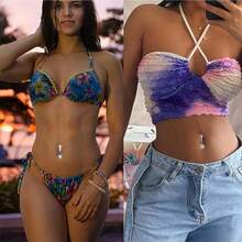 3-5 Pcs Gold Fake Belly Button Rings, Women's Fake Belly Button Rings, Clip-On Belly Button Rings, Fake Belly Button Rings, No Piercing Required - Multicolor - View 3