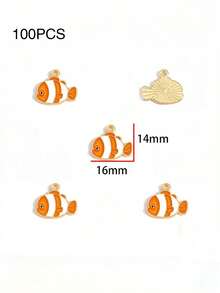 10件/20件/50件/100件 随机混色小丑鱼海洋手链项链耳环锌合金吊坠饰品DIY配件 - 小丑魚 - 查看 21
