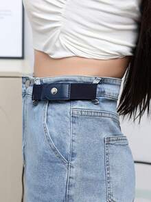 2pcs Unisex Elastic Waist Belt Without Buckle - Multicolor - View 4
