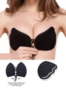 4pcs Butterfly Wing Adhesive Bra Invisible Strapless Push Up Backless Lift Bra For Wedding Dress - Multicolor - View 7