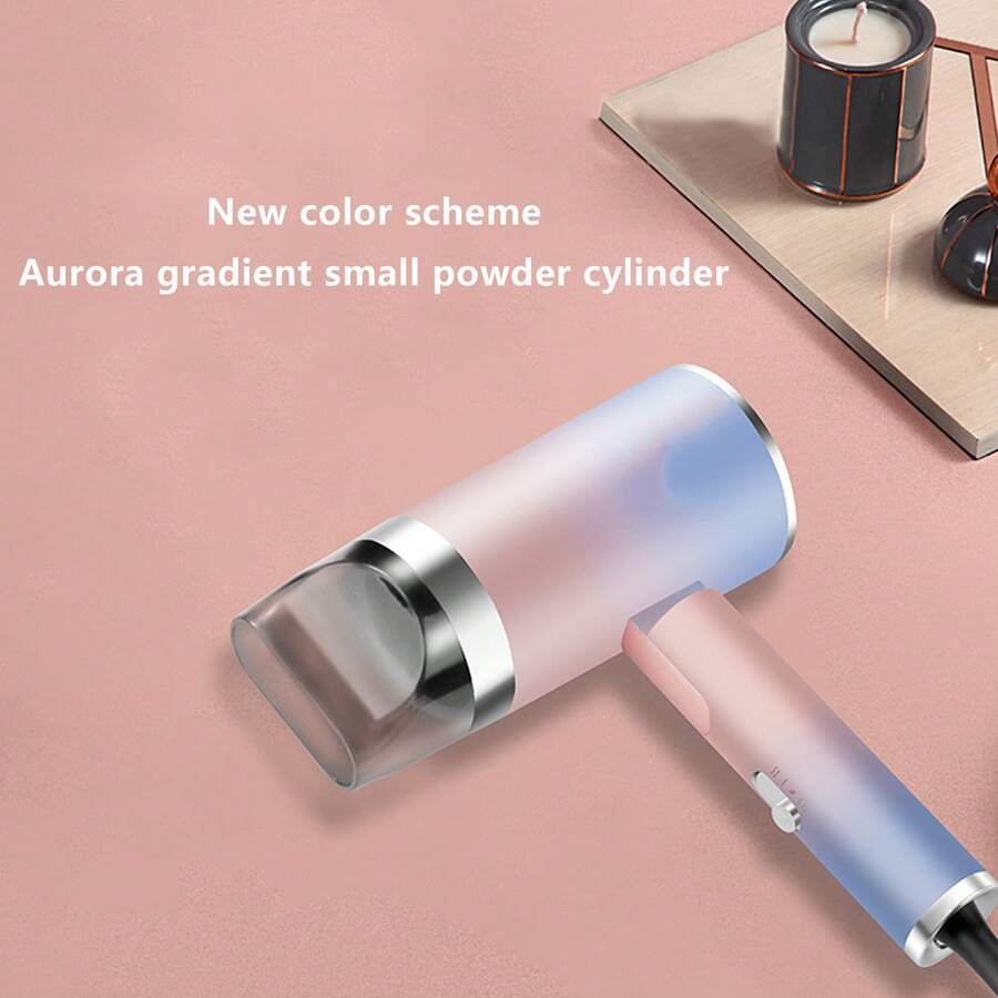 1 buah Pengering Rambut Daya Tinggi Warna Pink Gradien, Dapat Dilipat, Portabel untuk Perjalanan, Menciptakan Rambut Halus dan Berkilau - Berwarna merah muda - View 1