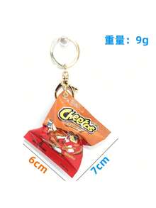 Túi đựng đồ ăn vặt khoai tây chiên sáng tạo, chân thực, móc khóa, mặt dây chuyền, phụ kiện túi xách, dây đeo cổ có giá đỡ ID, phụ kiện ô tô, móc khóa túi xách - Nhiều màu - Xem 9