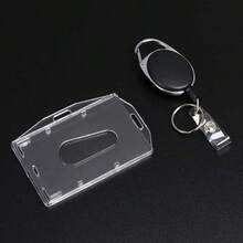 Vicloon ID Card Holder, Can Hold Business Cards, Student ID, Transit Cards, Comes With Retractable Yoyo Lanyard For Secure Carrying, Offers Two Carrying Options - 1 Set - View 9