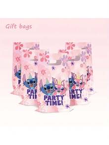 asmodee Lilo And Stitch Cartoon Character Stitch Pattern Party Gift Bags, Suitable For Cookies, Candies, Stitch Themed Birthday Parties, Holiday Supplies Paper Bags, Gift Bags For Various Themed Parties - A - View 4