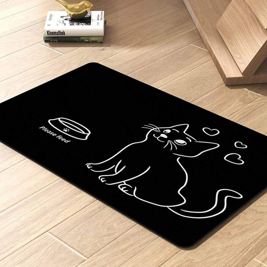 1件装猫咪喂食垫，宠物食品和水碗垫，饮水垫，室内