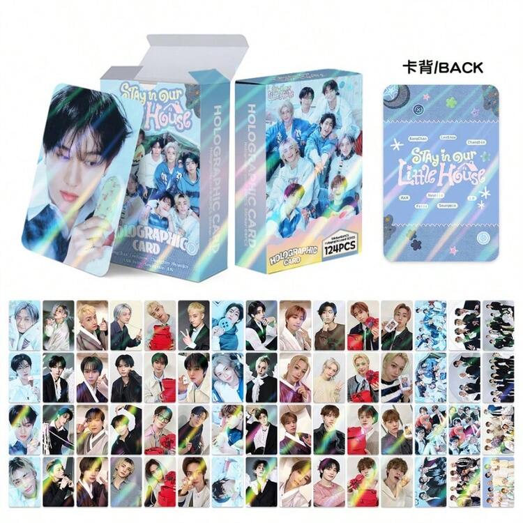 124pcs Holographic Photocard, STAY In Our Little House Sticker, LOMO Cards - Multicolor - View 11