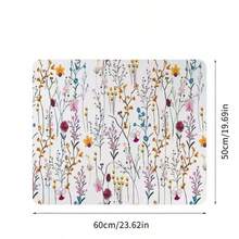 1pc Simple Fresh Floral Pattern Washing Machine Dust Cover, Countertop Absorbent Mat, Refrigerator Pad, Microwave Oven Cover, Soft Diatomite Draining Mat, Anti-Slip Super Absorbent Dish Drying Mat, 19.7*23.6 Inch Modern Washer And Dryer Top Cover, Suitable For Laundry Room, Kitchen, School, Office, Home, Travel, Bags, Storage Organization And More - Multicolor - View 7