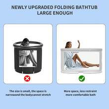 1pc Adult Foldable Portable Bathtub, Large Capacity Full Body Soaking Tub With Stand, Space-Saving Home Spa Tub, 5-Second Quick Open, Easy Installation - A - View 8