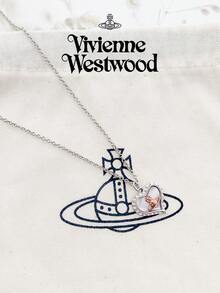 Vivienne Westwood Petra Pendant Collection Heart Necklace Silver Tone, Brass - 銀色 - 查看 7