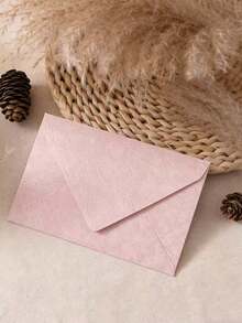 30 piezas Sobres con diseño de hojas de árbol, Juego de papelería, Sobres de unicolor, Sobres para tarjetas de boda, Sobres para invitaciones, Suministros de oficina - Talla única: sobre rosa flor de cerezo - Ver 4