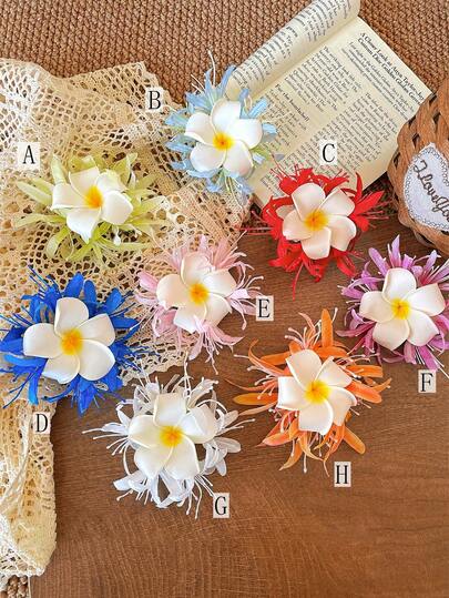 1 chiếc kẹp tóc hình hoa cúc thời trang ngọt ngào kiểu dáng nghỉ mát mùa xuân/hè dành cho nữ, thích hợp để sử dụng hàng ngày.