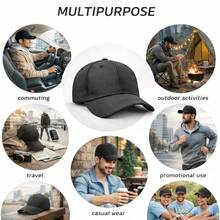 1pc Hotter Than A   Washed Cap| Funny Western Hat |  Boutique Hat | Summer Lake Hat - Black - View 3