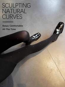 春季新款闪亮水晶丝袜，丝绒黑色紧身裤，高弹力塑身连裤袜（女士款） - 彩色 - 查看 7