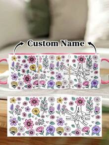 1pc 11oz/15oz Custom Mother's Day Name Mug, Personalized Coffee Cup With Printed Name. The Wrap-Around Pattern On The Mug Can Be Customized With Up To 8 Children Holding Their Mother's Hand. This Mother-Themed Mug With Floral Elements Is An Ideal Gift For Mom And A Unique, Thoughtful Present - 款式9 - 查看 115